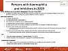 Persons with haemophilia
and inhibitors in 2019