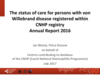 The status of care for persons with von Willebrand disease registered in the CNHP registry: Annual Report 2016