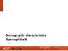 Part B1: Demographic characteristics – haemophilia B