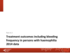 Part A3: Treatment outcomes including bleeding frequency in persons with haemophilia 2014 data