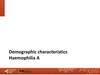 Demographic characteristics
Haemophilia A